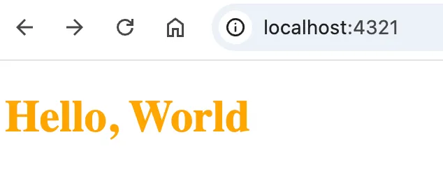成功渲染 Hello, World