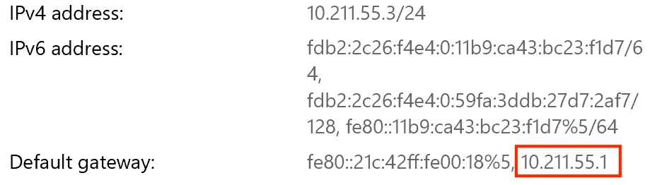 Windows 網路設定資訊